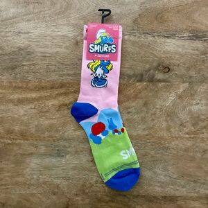5/$20 NEW Women's 6-9.5 Pink The Smurfs Smurfette Novelty Socks